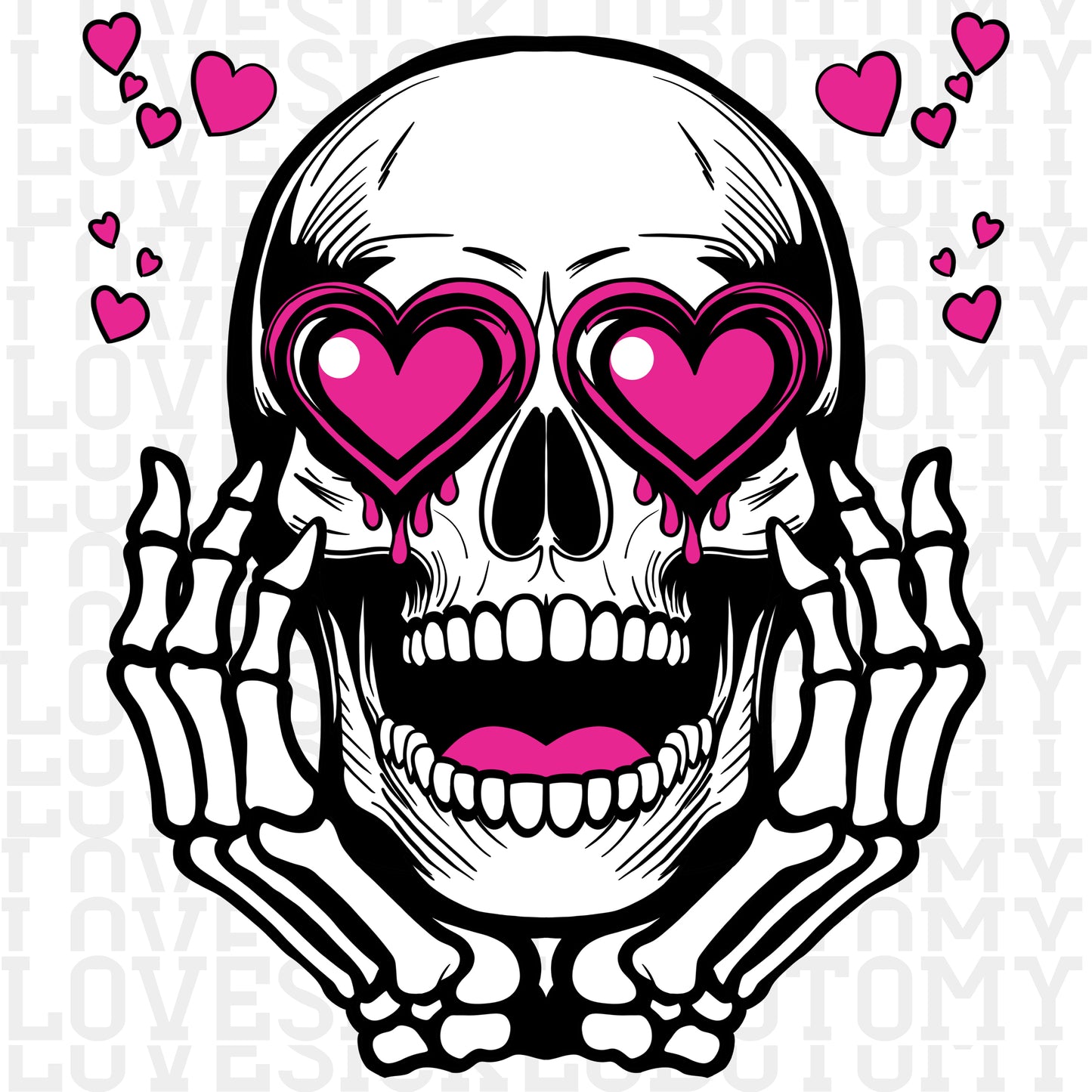 Heart Eyes Skull