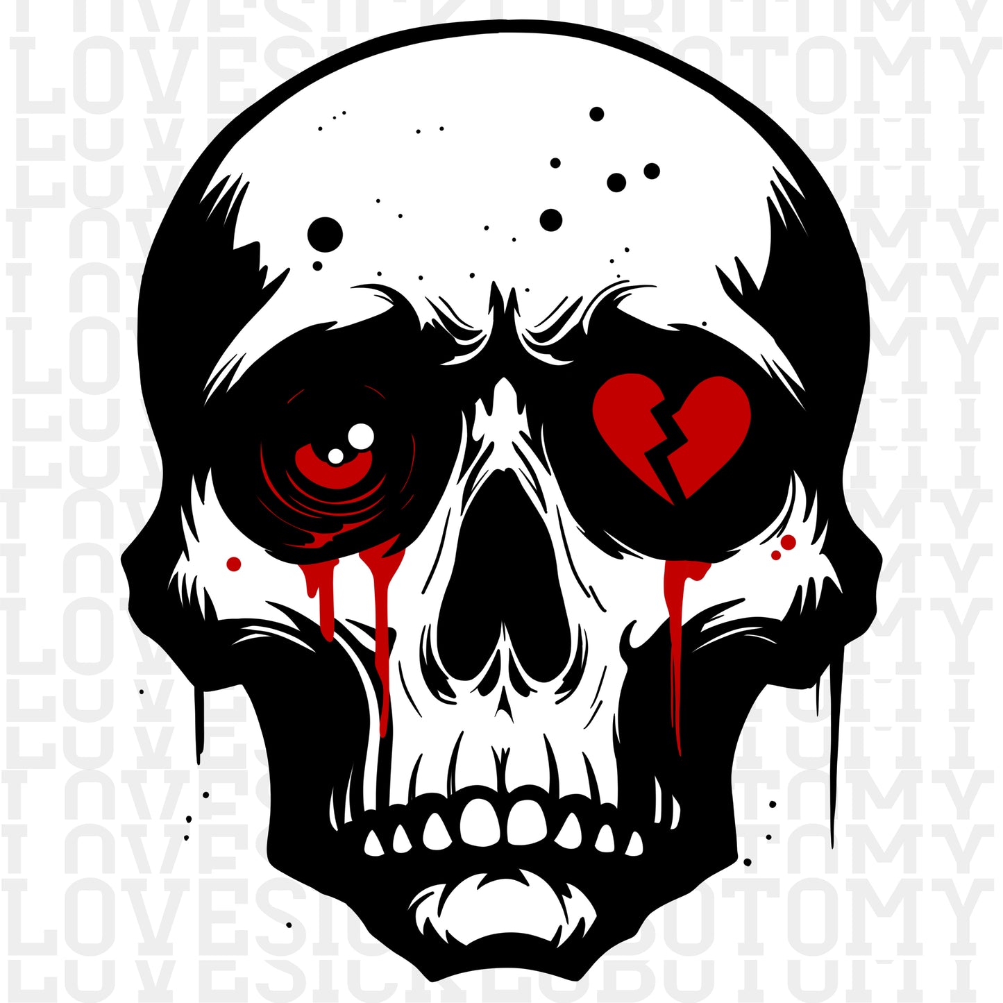 Broken Heart Skull