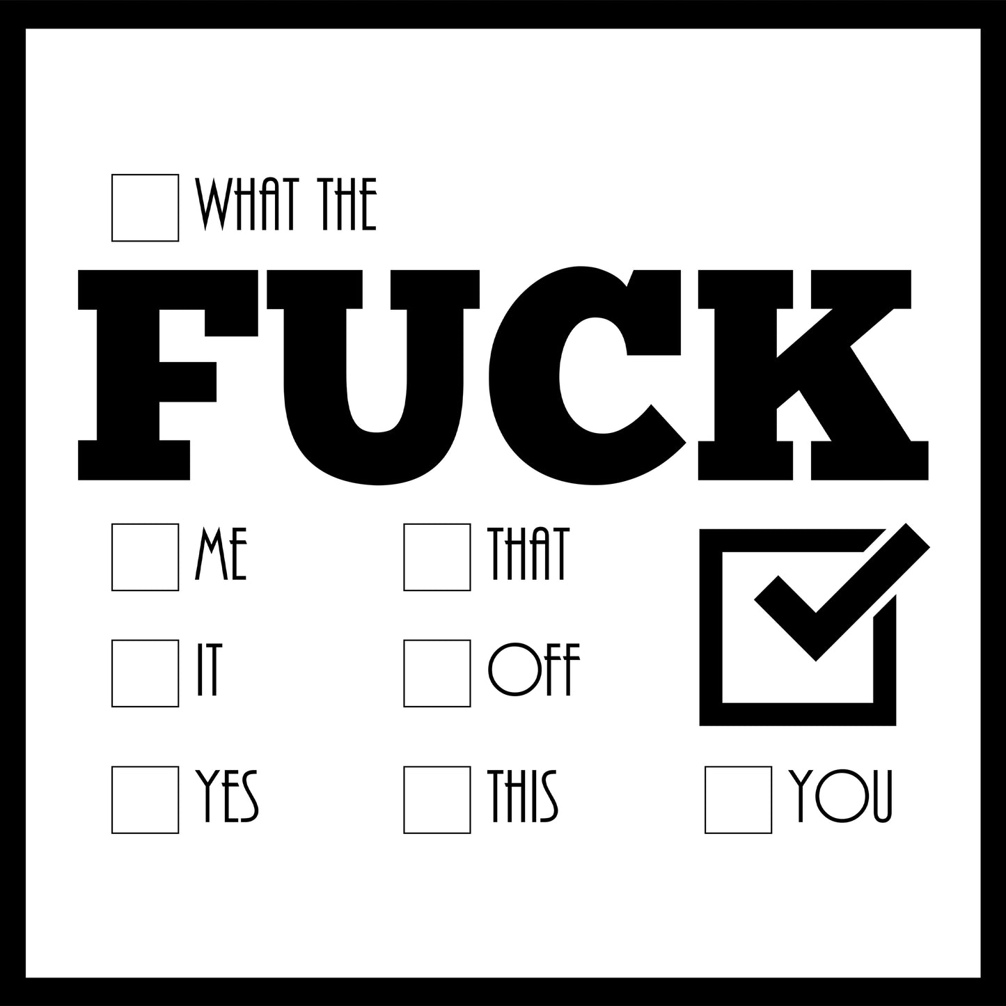 Fuck Checklist