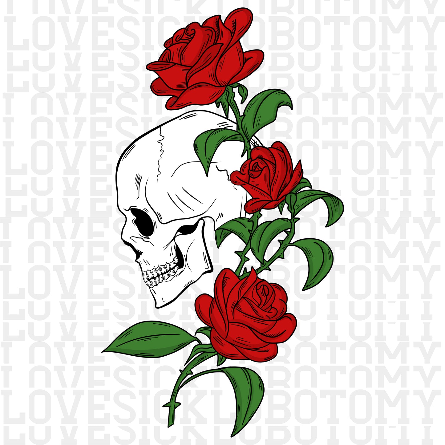 Skull w/Roses