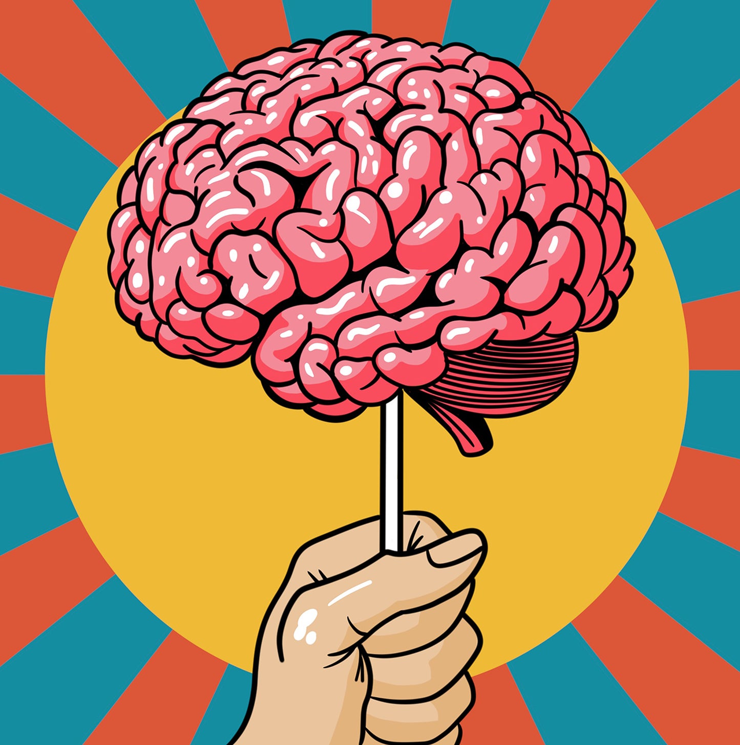 Pop Art Brain Popsicle