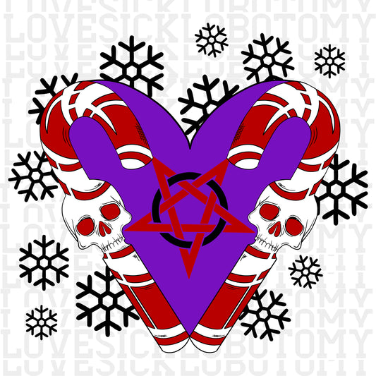 Gothic Candy Cane Heart