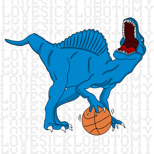 Spinosaurus Playing Basketball