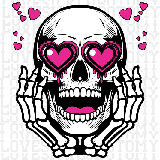 Heart Eyes Skull