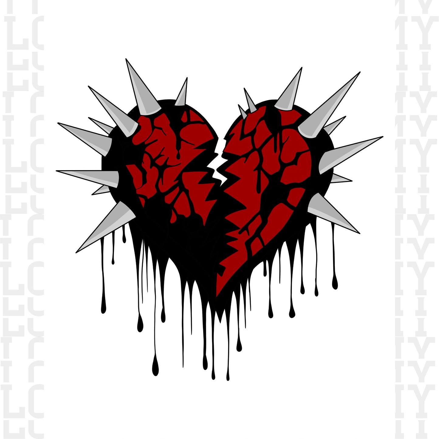 Melting Heart with Spikes