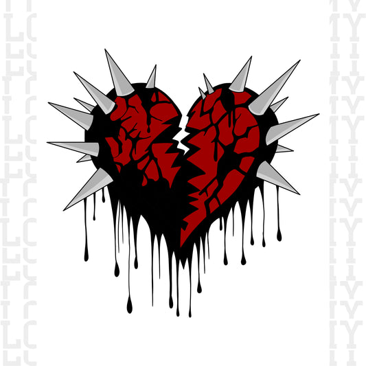 Melting Heart with Spikes