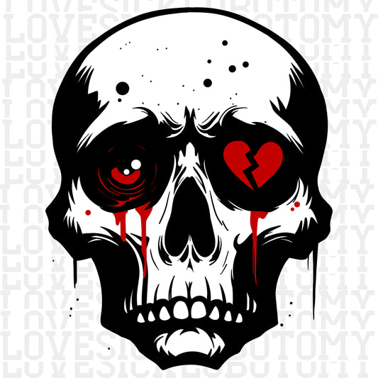 Broken Heart Skull