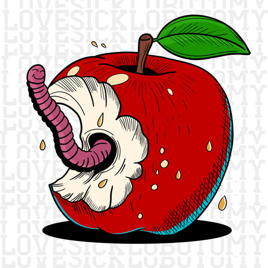 Apple With Worm