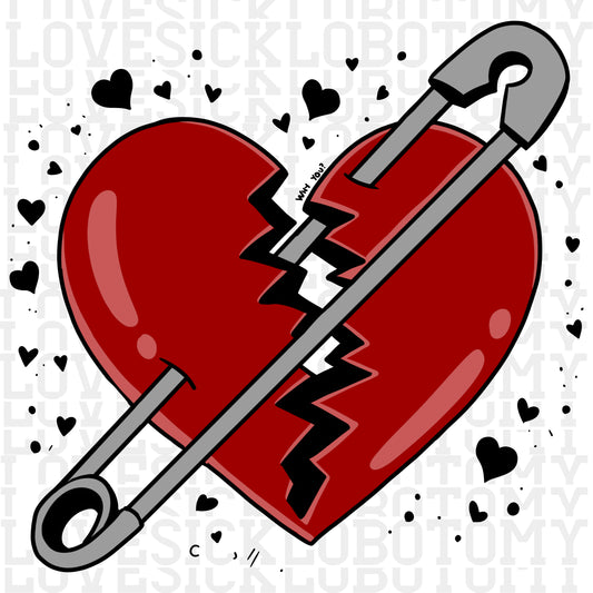 Safety Pinned Heart