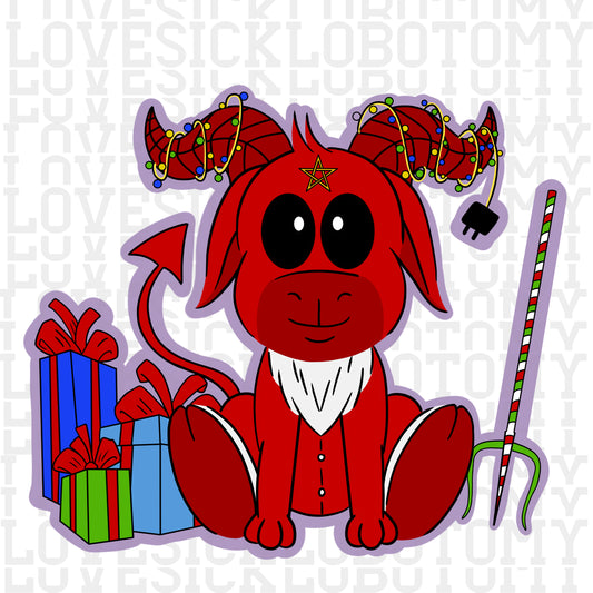 Christmas Devil with Candy Cane Trident